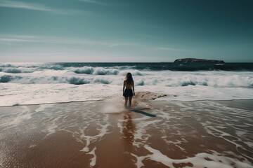 surfer on the beach