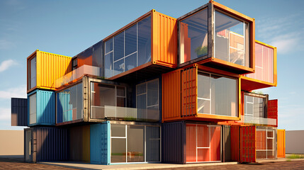 House made of shipping containers.
