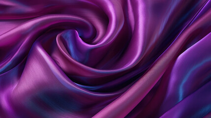 Luxurious Abstract Cloth, Purple Silk Waves as a Stylish Background, Generative AI