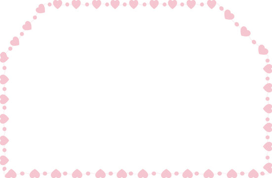 Snip Same Side Corner Rectangle Shape frame flower border floral vector cute pink pastel decoration love pattern classic romantic photo frame design background wedding anniversary birthday valentine 