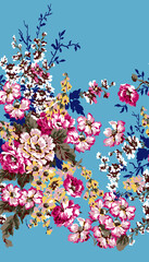 Obraz na płótnie Canvas Textile and digital seamless pattern design 