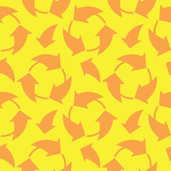 yellow arrows rotate seamless background vector
