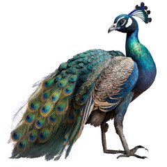 Obraz premium peafowl colorful isolated on white