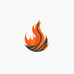 Fire sign. Fire flame icon isolated on white background. Vector illustration