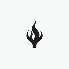Fire sign. Fire flame icon isolated on white background. Vector illustration