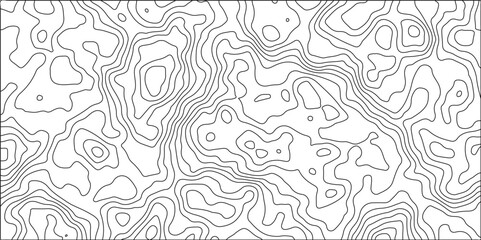 Topographic Map in Contour Line Light topographic topo contour map and Ocean topographic line map with curvy wave isolines vector