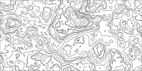 Topographic Map in Contour Line Light topographic topo contour map and Ocean topographic line map with curvy wave isolines vector