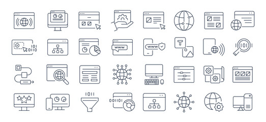 Web interface icons collection