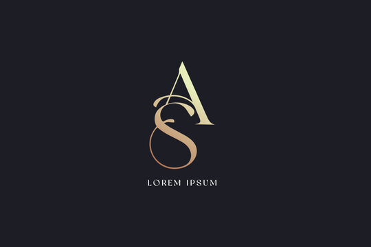 sa letter modern golden wordmark design typography illustration, s golden elegant company logo