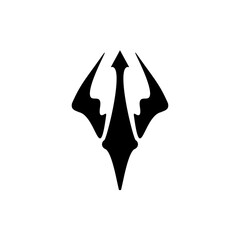 Trident spear neptune logo design
