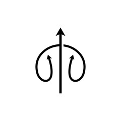 Trident spear neptune logo design - obrazy, fototapety, plakaty