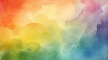 Rainbow watercolor background. Generative AI image