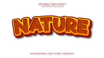 Nature 3D Vector Eps Text Effect Template 