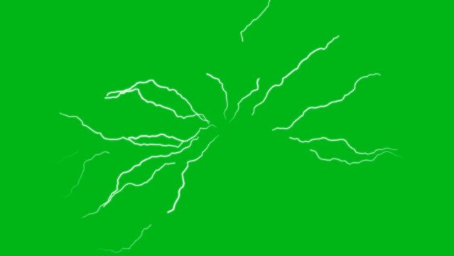 Power amplitude motion graphic effects on green screen background.