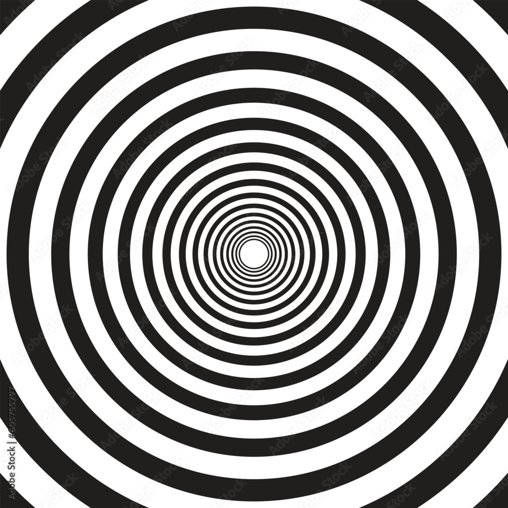 Poster abstract geometric bold black circle repeat pattern.