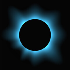 Circle illuminate light frame with color gradient