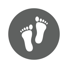 Adult, barefoot, foot icon.