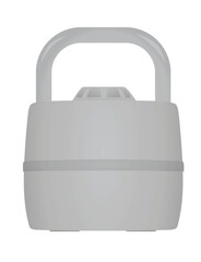 Grey  kettlebell dumbbell. vector illustration
