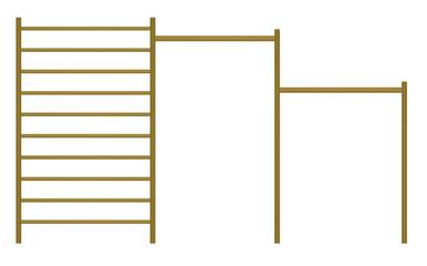 Outdoor fitness equipment. vector illustration