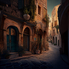 view of the old town country