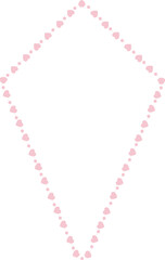 Kite Shape Kite frame flower border floral vector cute pink pastel decoration love pattern classic romantic photo frame design background wedding anniversary birthday valentine Christmas