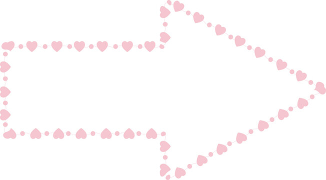 Arrow Shape Arrow frame flower border floral vector cute pink pastel decoration love pattern classic romantic photo frame design background wedding anniversary birthday valentine Christmas