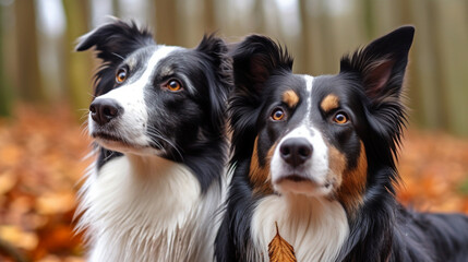 border collie dog spring portrait in green fields