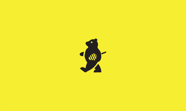 bear vector illustration, logo design