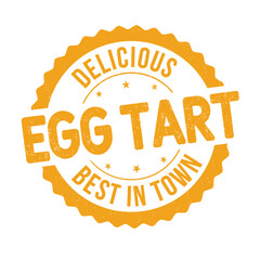 Egg tart grunge rubber stamp