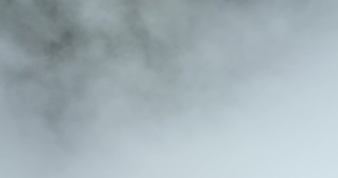 Aerial footage of arising fog in beautiful forest mountain landscape