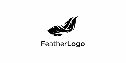  feather logo design template. icon symbol vector EPS 10