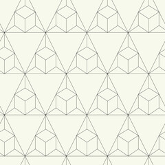 Vector monochrome geometric pattern in simple graphic design. Fashion trendy geometry.