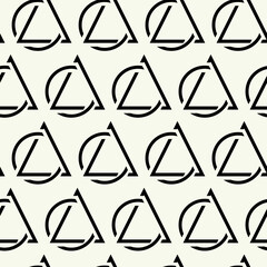 Vector monochrome geometric pattern in simple graphic design. Fashion trendy geometry.