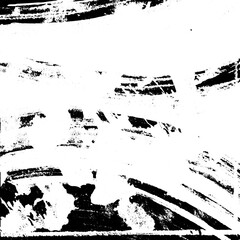 Black and white grunge. Abstract monochrome vector texture. Dirty chaotic pattern of scratches, cracks, stains. Surreal background
