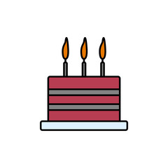 Cake icon on white.