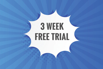 3 week Free trial Banner Design. 3 week free banner background