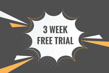 3 week Free trial Banner Design. 3 week free banner background