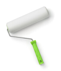 Top view of  new foam paint roller