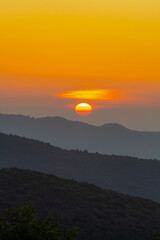Sunrise in the Blue Ridge Mountains
