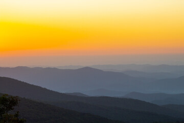 Sunrise in the Blue Ridge Mountains