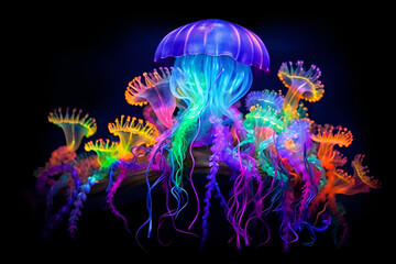 Jellyfish Blacklight paint. ai