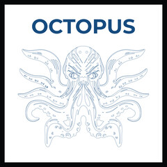 OCTOPUS ESPORTS OUTLINE LOGO VECTOR DESIGN.