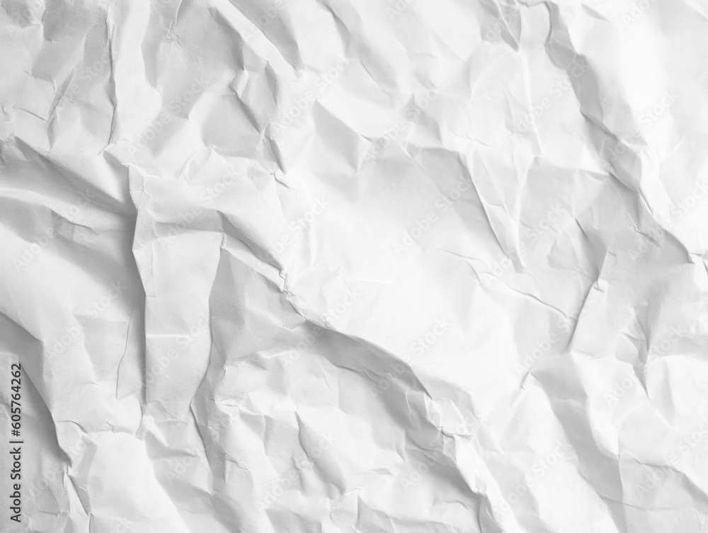 Aufkleber texture of white paper is crumpled. Background for various purposes backdrop for display