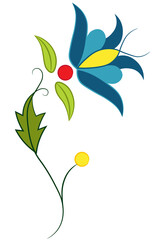 Haft kaszubski, ornament, logo, kwiaty - obrazy, fototapety, plakaty