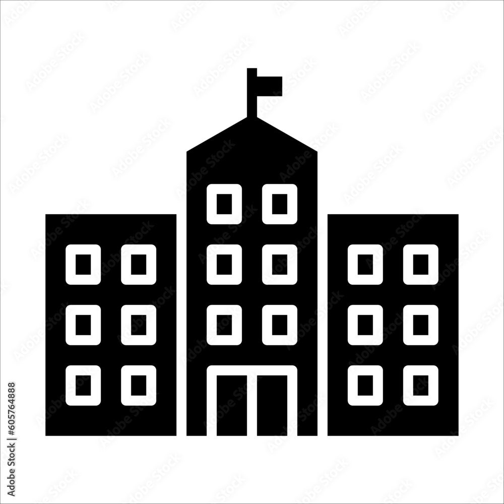 Poster solid vector icon for university which can be used various design projects.