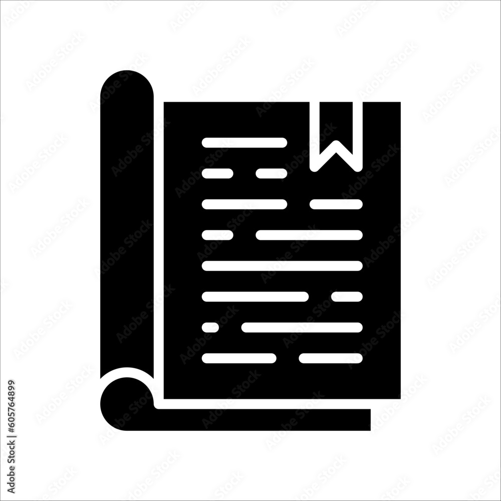 Poster solid vector icon for book which can be used various design projects.
