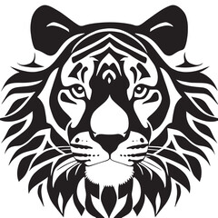 animal head vector black and white