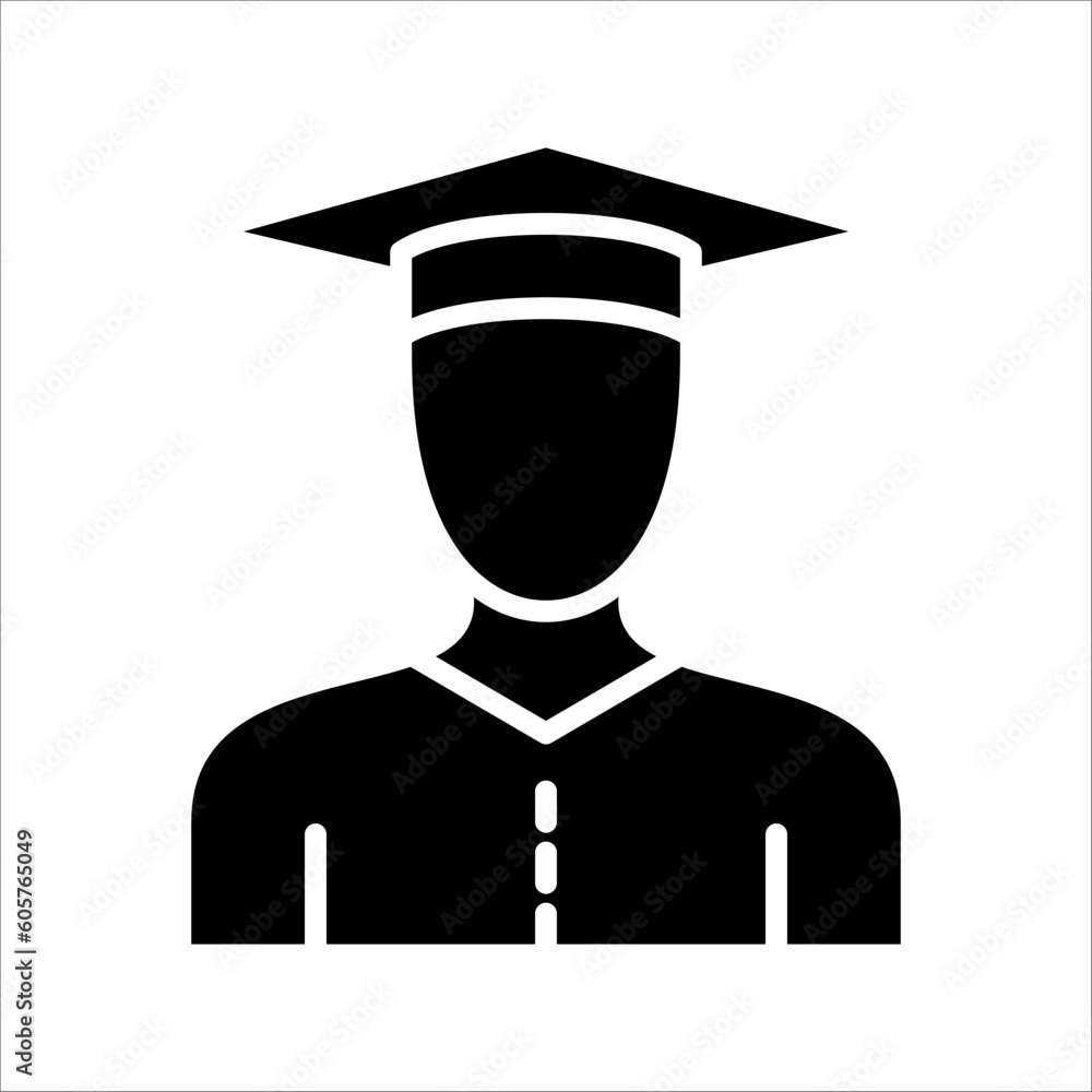 Aufkleber solid vector icon for master degree which can be used various design projects.