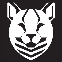 animal head vector black and white