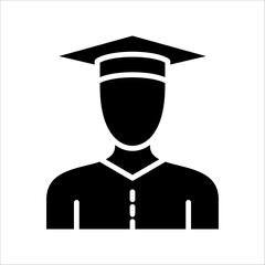Solid vector icon for master degree which can be used various design projects.